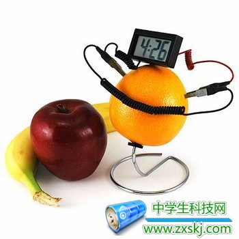 水果发电的闹钟 